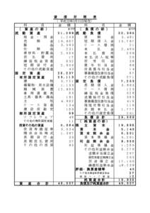 貸 借 対 照 表 （平成22年3月31日現在）