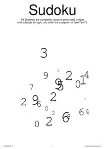 Puzzle video games / Sudoku / FN 5.7×28mm / Sudoku algorithms / Mathematics / Recreational mathematics / Logic puzzles