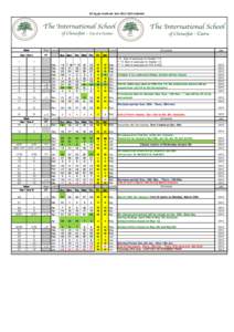 ISC Egypt Academic Year[removed]calendar  days month