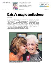 Daisy’s magic smilestone  Albert & Logan News, Brisbane 10 May 2013, by Chloe Pickard  CHLOE PICKARD