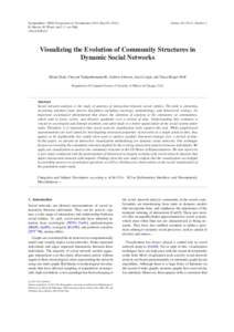 Science / Infographics / Computational science / Computer graphics / Sociology / Visualization / Network theory / Community structure / Social network / Information visualization / Dynamic network analysis / Social network analysis software