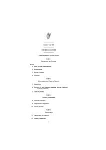 ———————— Number 13 of 2008 ———————— CHEMICALS ACT 2008 ———————— ARRANGEMENT OF SECTIONS