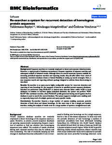 BMC Bioinformatics  BioMed Central Open Access