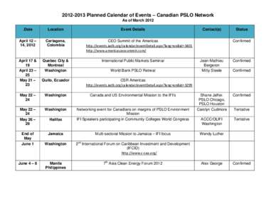 Microsoft Word - Canadian PSLO  AMSN Calendar of Events