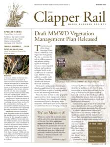 NovemberNewsletter of the Marin Audubon Society. Volume 55, No. 3 Clapper Rail THE