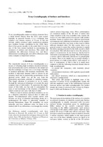 Crystallography / Diffraction / Condensed matter physics / Materials science / Protein structure / X-ray crystal truncation rod / Dynamical theory of diffraction / X-ray crystallography / Reciprocal lattice / Chemistry / Physics / Scientific method