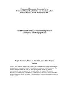 The Effect of Housing Government-Sponsored Enterprises on Mortgage Rates