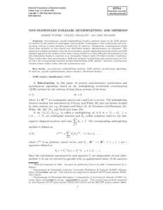 ETNA  Electronic Transactions on Numerical Analysis. Volume 4, pp. 1-13, March[removed]Copyright  1996, Kent State University. ISSN[removed].