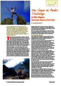 tr a v e l  the Vegan 15 Peaks Challenge or Why Vegans Seriously Need to Eat Cake