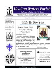 Augustana – Bergen – St. Lucas – Swede Home – Yellow Medicine An area parish of Lutheran churches in Yellow Medicine County, Minnesota Volume 9, Issue 1 INSIDE THIS ISSUE: O!ce information 2 Meeting minutes 3