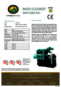 MUD-CLEANER  AMC-1000 MC Construction Details