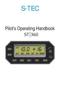 S-TEC Pilot’s Operating Handbook S–TEC List of Effective Pages