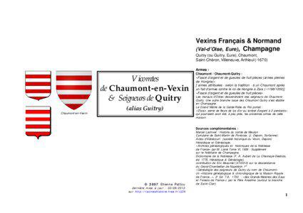 Vexins Français & Normand (Val-d’Oise, Eure), Champagne Quitry (ou Guitry, Eure), Chaumont,