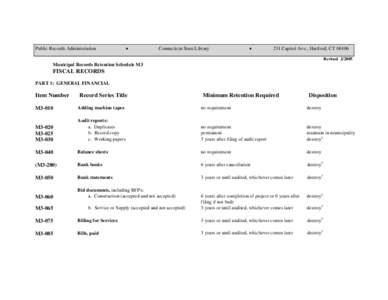 Public Records Administration __  ·  __Connecticut State Library  __  ·  _[removed]Capitol Ave., Hartford, CT 06106