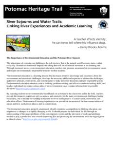 River Sojourns and Water Trails: Linking Outdoor Experiences Academic Learning