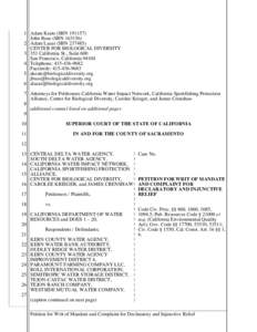 California / Water in California / United States / Interbasin transfer / San Joaquin Valley / Environment of California / California State Water Project / Alameda County Water District / California Environmental Quality Act / Safe Drinking Water Act / Kern County /  California