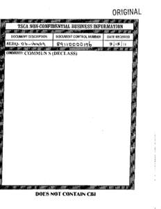 8EHQ-11-16409B  TSCA 8(e) Notice