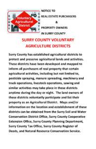NOTICE TO REAL ESTATE PURCHASERS & PROPERTY OWNERS IN SURRY COUNTY