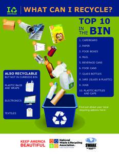 WHAT CAN I RECYCLE? 1 TOP 10  2