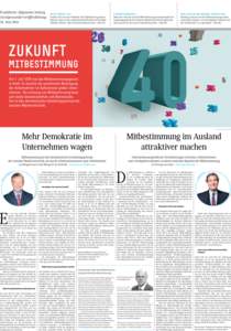 Frankfurter Allgemeine Zeitung Anzeigensonderveröffentlichung 30. Juni 2016 GUTE ARBEIT 4.0