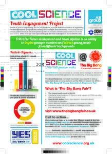 www.coolscience.org.uk  Youth Engagement Project Britain is great at engineering, but it’s projected that we need double the number of engineering related apprentices and graduates coming out of colleges and universiti