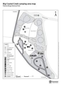 Big Crystal Creek camping area map, Paluma Range National Park