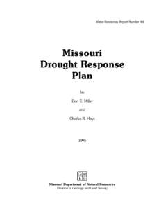 Water Resources Report Number 44  Missouri Drought Response Plan by