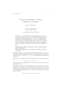 47  Documenta Math. Projective Homogeneous Varieties Birational to Quadrics
