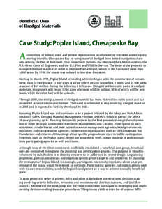 United States Army Corps of Engineers / Chesapeake Bay Foundation / Dredging / Maryland / Water Resources Development Act / Chesapeake Bay / Poplar Island / United States