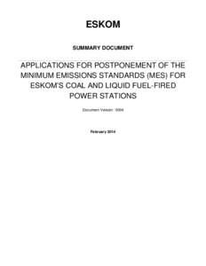 South Africa / Eskom / Matimba Power Station / Africa / Duvha Power Station / Kriel Power Station / Emission standard / Majuba Power Station / Matla Power Station / Chimneys / Geography of South Africa / Air pollution