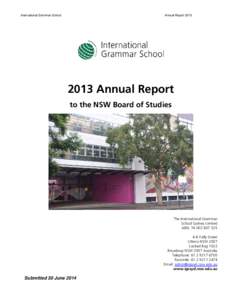 International Grammar School  Annual ReportAnnual Report to the NSW Board of Studies