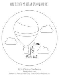 Come Fly With Me Hoop Art Pattern