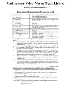 Microsoft Word - Procedure for Determination of Connected Load