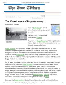 [removed]The life and legacy of Boggs Academy | www.thetruecitizen.com | True Citizen[removed]Front Page