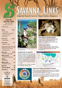 Issue 26 July–OctISSN: 1327-788X <savanna.cdu.edu.au>  NEWS