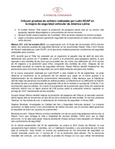 Influyen pruebas de colisión realizadas por Latin-NCAP en la mejora de seguridad vehicular de América Latina   