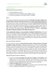 17 - Towards Mountain 2020 : Step 1 2. ENHANCING ACCESS TO AND, USE AND QUALITY OF INFORMATION AND COMMUNICATION TECHNOLOGIES (ICT) What does the EU want to achieve? 