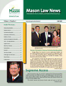 Mason Law News A Newsletter for Alumni, Students, and Friends of the School of Law