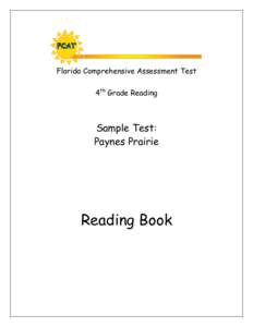 Florida Comprehensive Assessment Test 4th Grade Reading Sample Test: Paynes Prairie