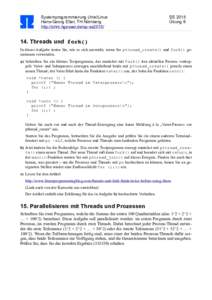 Systemprogrammierung Unix/Linux Hans-Georg Eßer, TH Nürnberg http://ohm.hgesser.de/sp-ss2015/ SS 2015 Übung 8