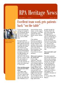 RPA Heritage News  V O L U M E 4 ,