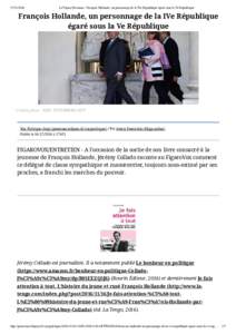 Le Figaro Premium - François Hollande, un personnage de la IVe République égaré sous la Ve République François Hollande, un personnage de la IVe République égaré sous la Ve République