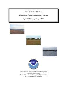 Environment / Evaluation / Coastal management / Physical geography / United States Environmental Protection Agency / Earth / Coastal Zone Management Act / National Oceanic and Atmospheric Administration / National Ocean Service