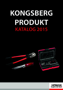 KONGSBERG PRODUKT KATALOG 2015 INDHOLDSFORTEGNELSE