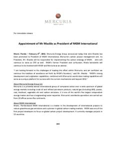Microsoft Word - Appointment of Mr Mackle as President of MGM International_4 2 11.docx