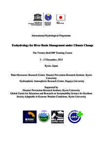 Water / Aquatic ecology / Ecohydrology / Hydraulic engineering / Shahbaz Khan / Kyoto / Yodo River / Soft matter / Matter / Hydrology
