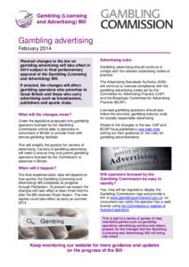 Gambling advertising - February 2014