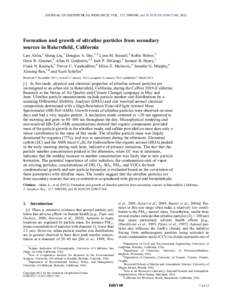 Formation and growth of ultrafine particles from secondary sources in Bakersfield, California