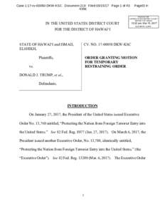 Case 1:17-cvDKW-KSC Document 219 FiledPage 1 ofIN THE UNITED STATES DISTRICT COURT  PageID #: