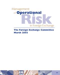 Management of Operational Risk in Foreign Exchange